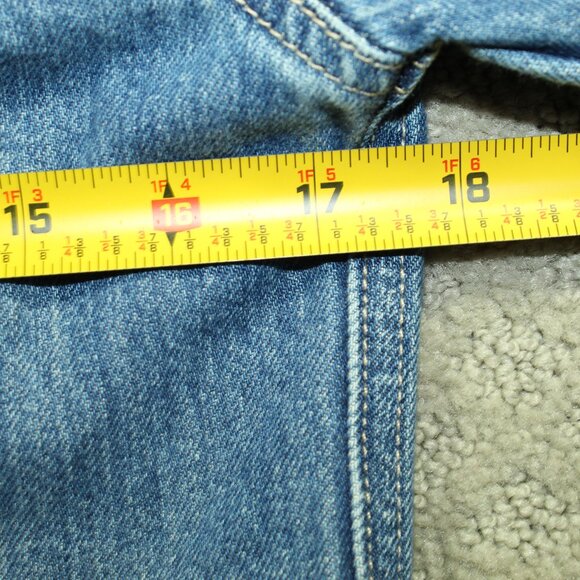 Gap Women's Small Blue Jean Trucker Jacket with Dragon Karate Saying - Picture 7 of 7